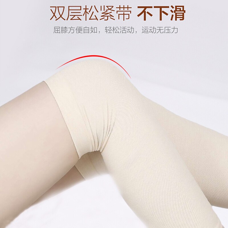 여름에 남성과 여성을 따뜻하게 유지하는 긴 무릎 보호대 초박형 면 에어컨 객실 낡은 차가운 다리 관절 외장 원활한 방한