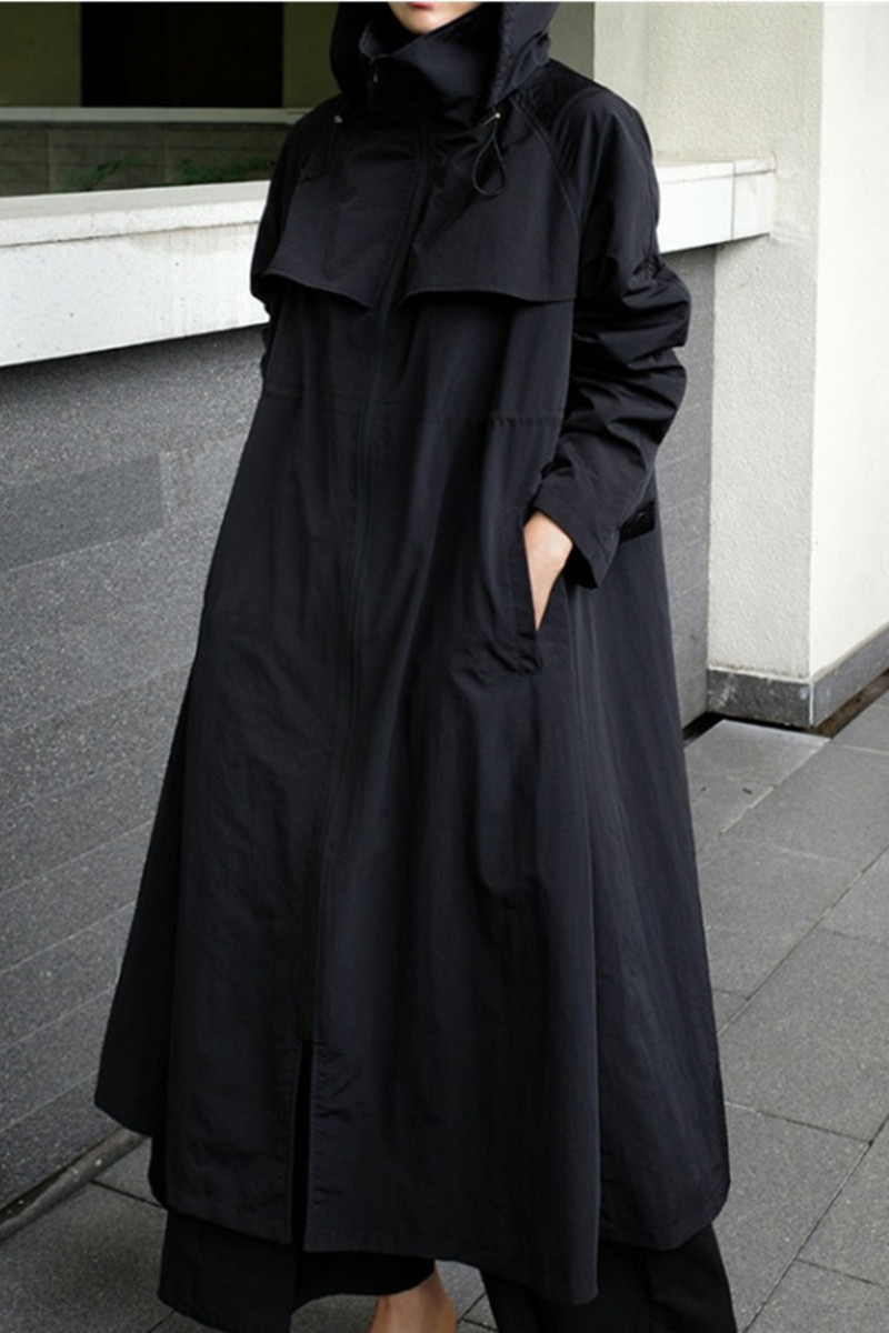 连帽斗篷风衣时尚休闲外套