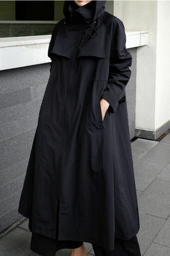 连帽斗篷风衣时尚休闲外套