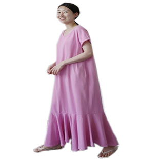 夏装短袖T恤连衣裙女中长款韩版宽松大码荷叶边休闲学生套头裙子