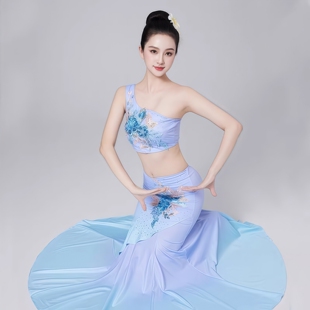 傣族舞蹈服装女2026新款西双版纳孔雀舞剧目演出服成人艺考套装