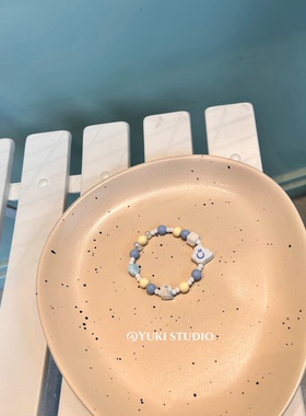 云朵笑脸手串手链复古陶瓷情侣简约ins小众可爱女生礼物闺蜜礼物