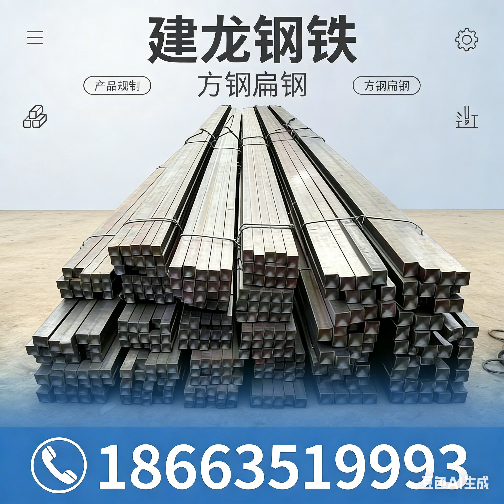 A3冷拉方钢扁钢 45号冷拔扁扁钢