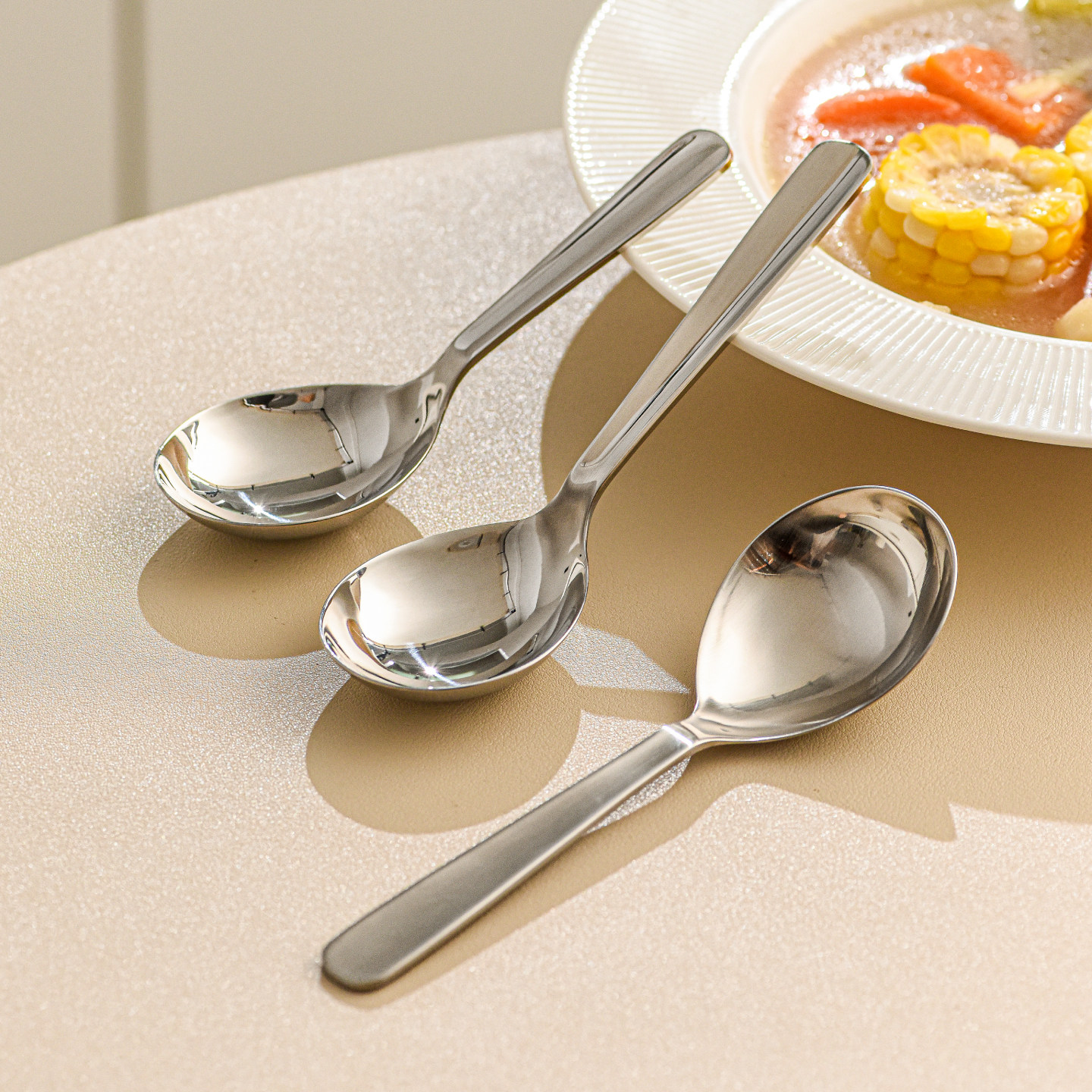316不锈钢勺子儿童成人饭勺加厚汤匙餐勺儿童勺高档家用汤勺调羹,餐饮具,西餐勺,淘宝优惠券,粉丝福利购,淘宝优惠卷