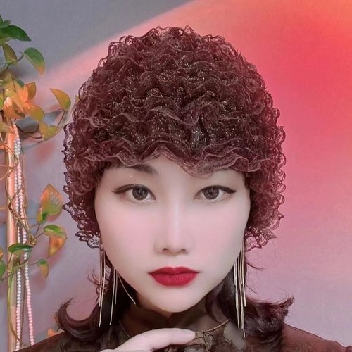 美人纱弹力蕾丝老人帽包头帽遮白发收碎发层层帽时尚洋气家居透气