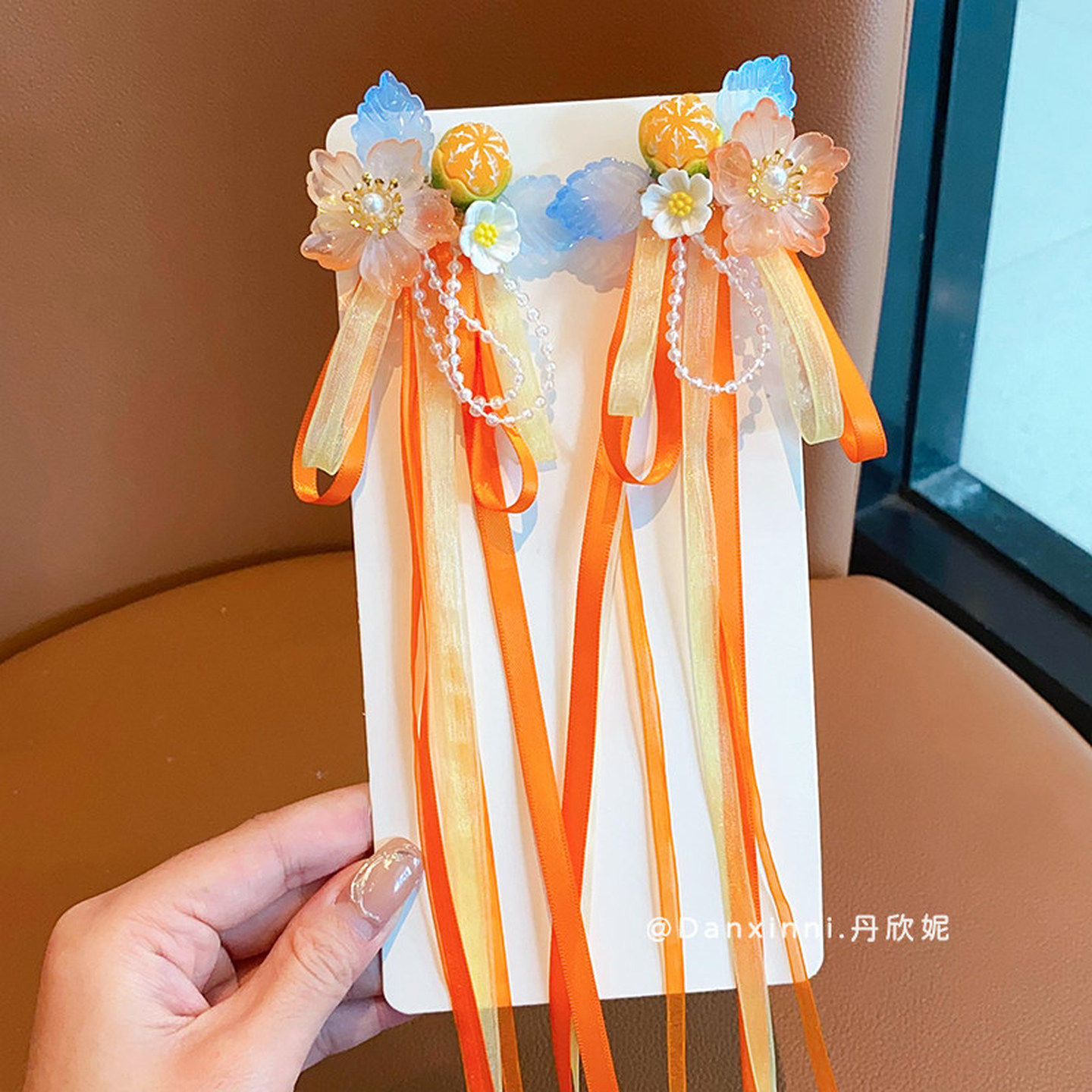 儿童汉服发夹超仙中国风飘带流苏发卡小女孩古装发饰配饰女童头饰
