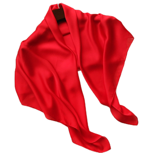 90x真丝中方巾大红色女丝巾本命年过年喜庆围脖新娘婚礼旗袍披肩