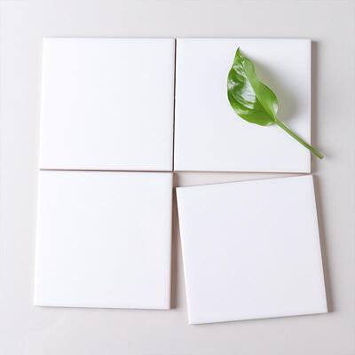 北欧风卫生间小白砖厨房瓷砖100x100mm