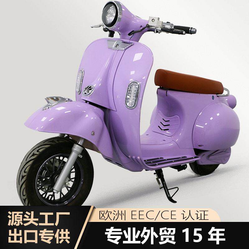 罗马假日外贸厂家出口60v72v新款电动车电动摩托车两轮踏板电车