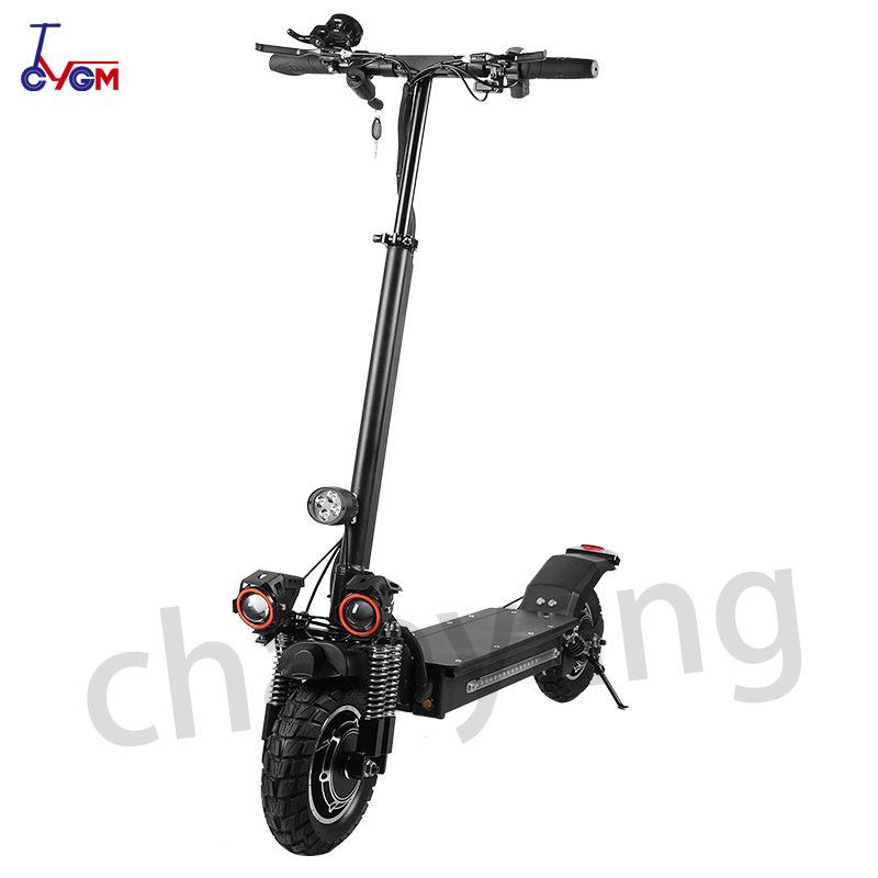 48V1000W双驱越野折叠铝合金锂电池11寸10寸电动滑板车