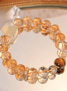 黄塔晶转运水晶手串女2025新款富九州扎基拉姆虎眼石手链生日礼物