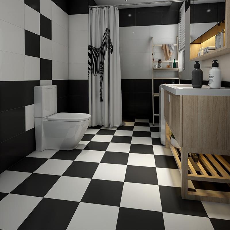北欧风格经典哑光高级黑白灰纯色防滑地砖 600x600现代风墙砖瓷片