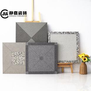 户外庭院地铺石瓷砖600x600别墅阳台花园1.2厚地砖拼花露台仿古砖