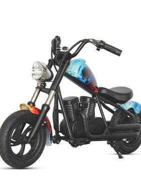 儿童两轮复古电动摩托车长续航小小太子电动车步车生日礼物摩托