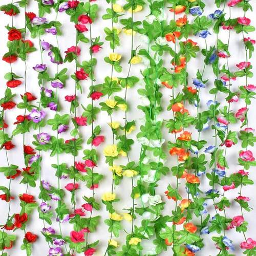 仿真玫瑰花壁挂假花藤条