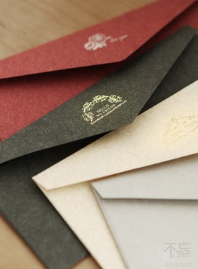 复古彩色烫金西式里纸信封商务邀请函装5号DL信封