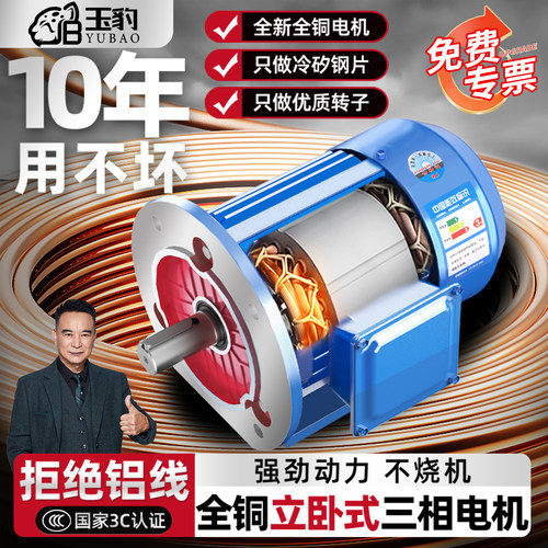 【100%全铜】玉豹立卧式电机