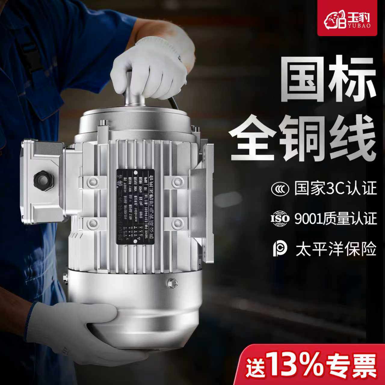 玉豹YS铝壳电动机380V全铜图片