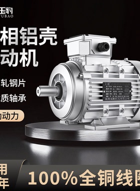 三相异步电机YS90/250/370/750W铝壳立式B5感应电动机1400转低速