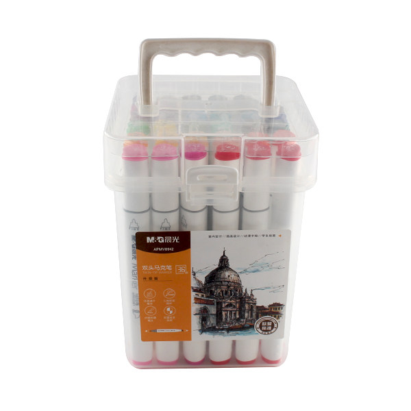 M&G M&G 양방향 유성 마커 펜 업그레이드 인테리어 디자인 일러스트레이션 애니메이션 손으로 그린 ??학생 그림에 적합