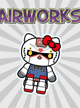 Airworks汽车香片车用挂件 香薰除异味汽车香水 hellokitty高达款