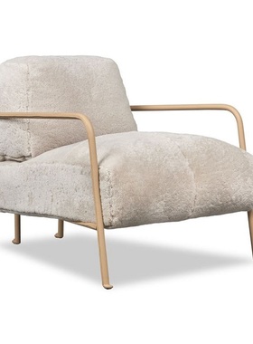简艺 Bruxelles Chair家用休闲单人懒人椅羊糕绒沙发椅设计师款椅