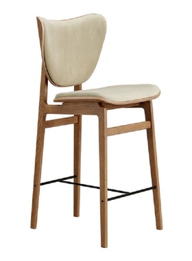 简艺 Elephant Barstool北欧风格实木款休闲吧椅酒吧椅靠背吧台椅
