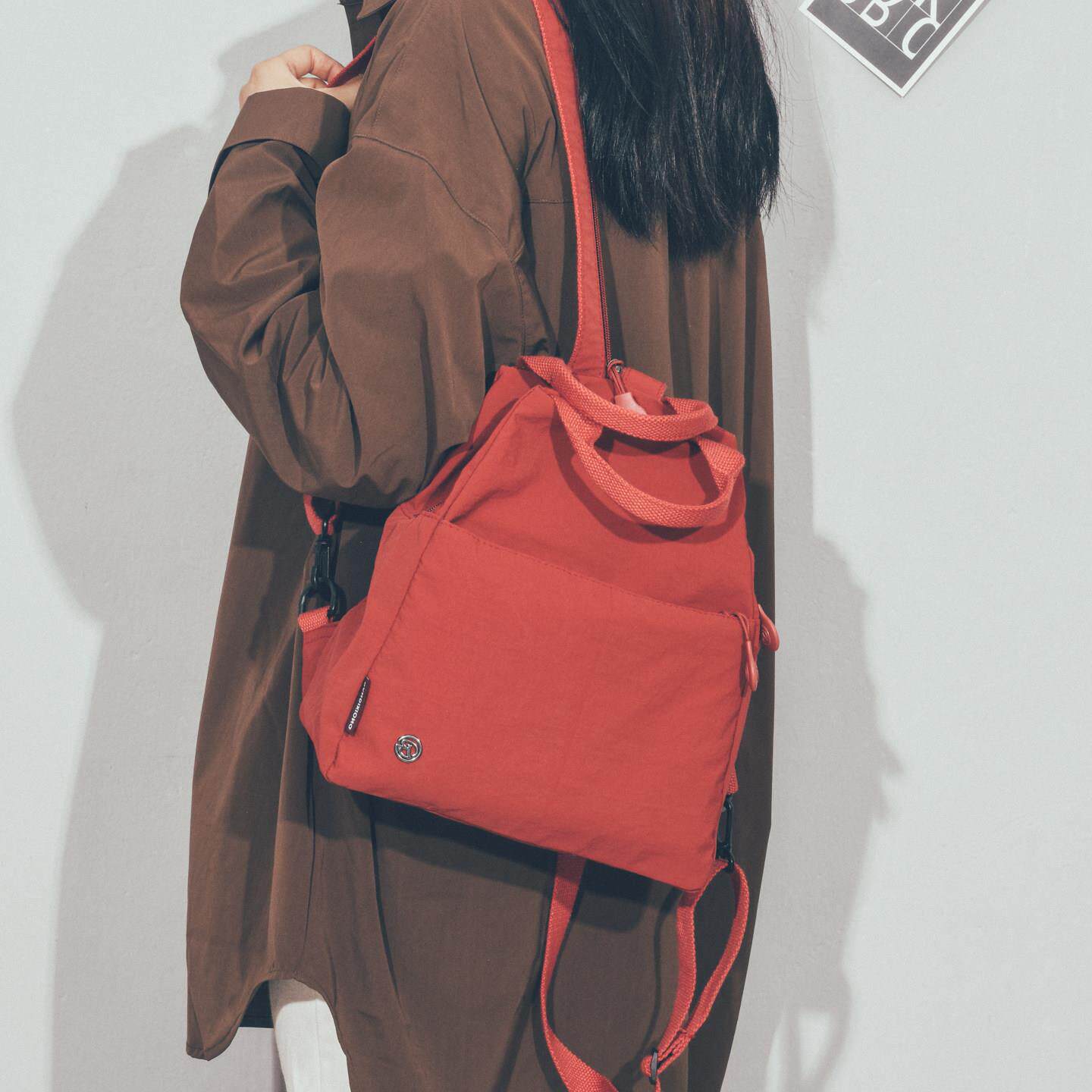 Daben Widod多功能斜挎小型双肩包女旅游背包通勤轻便防水妈咪包