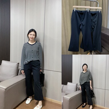 丽的城29832四点高腰显瘦微喇裤