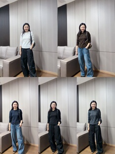 打底衫 加绒圆领长袖 T恤 城6068净版 丽