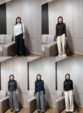 断码捡漏~8622肩钉珠立领长袖加绒T恤打底衫