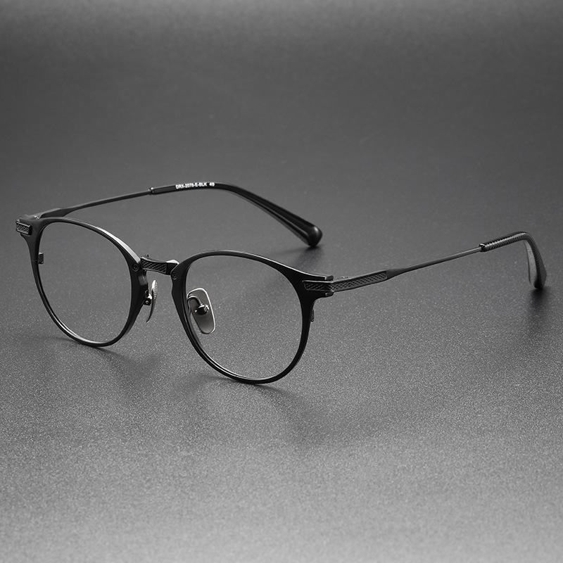 余文乐同款纯钛眼镜架复古眼镜框