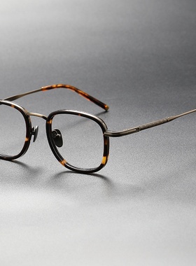 板材眼镜架 增同款永ALCOR复古玳瑁方框可配防蓝光 素颜眼镜框