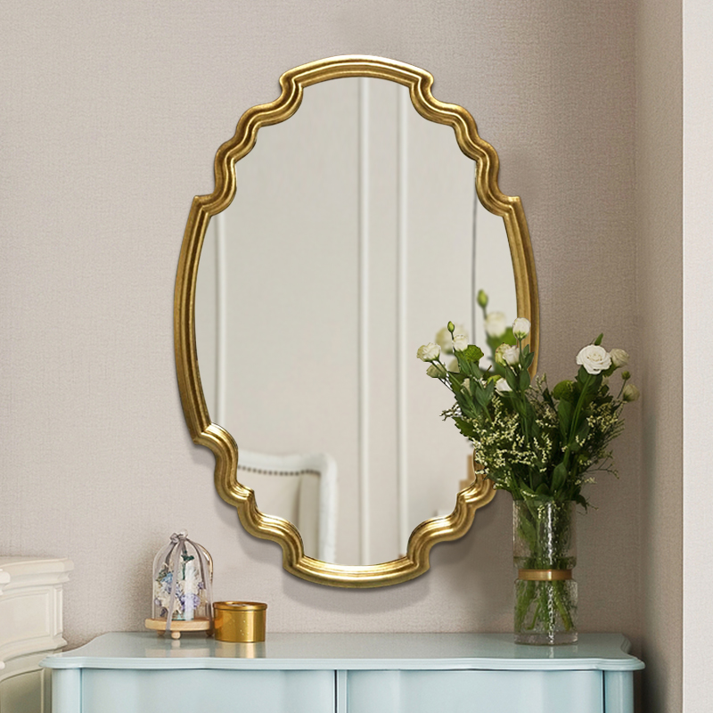 European style golden Bathroom Mirror modern Wall hanging TOILET mirror bedroom Decorative mirror Entrance mirror bathroom Dressing Hanging mirrorin the Residential furniture , Mirrors , Mirror  category - from Buy2taobao.com to provide professional Taobao agent buy service