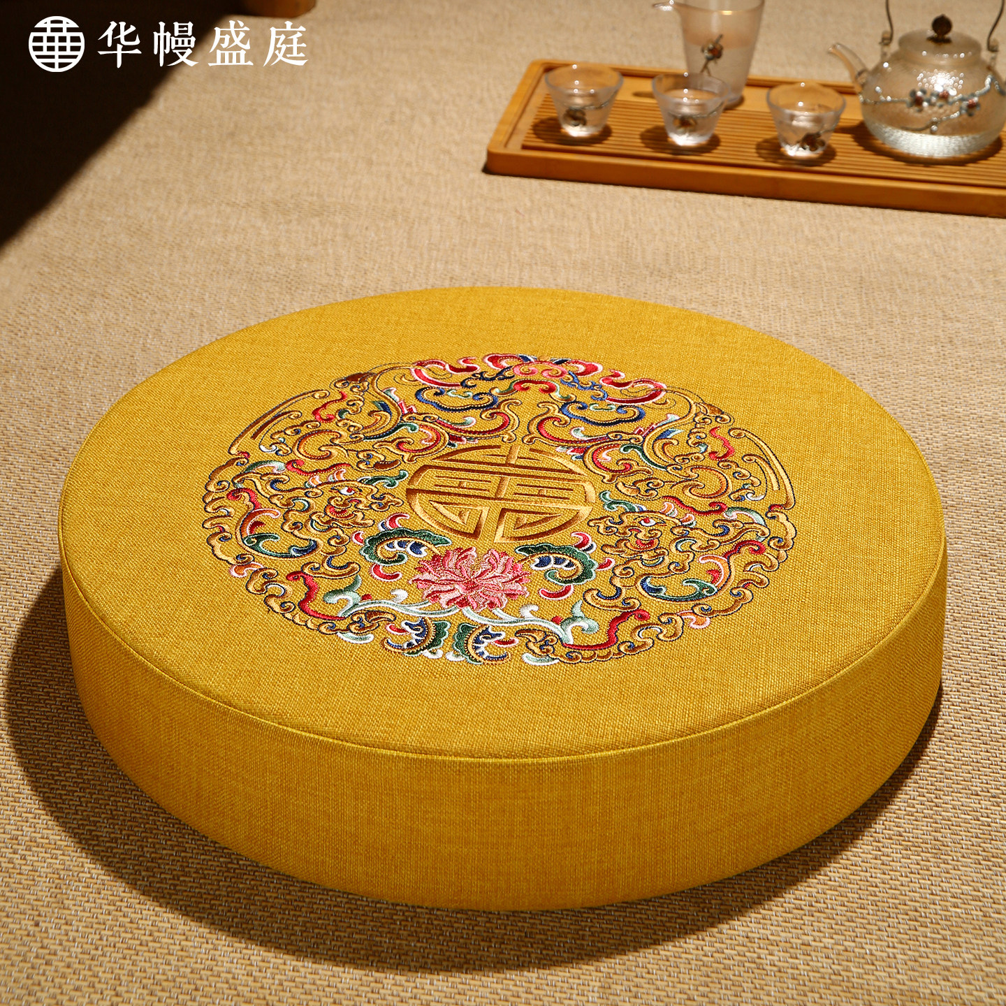 跪拜垫佛堂磕头垫子家用打坐垫禅修垫加厚圆形蒲团坐垫拜佛垫定制