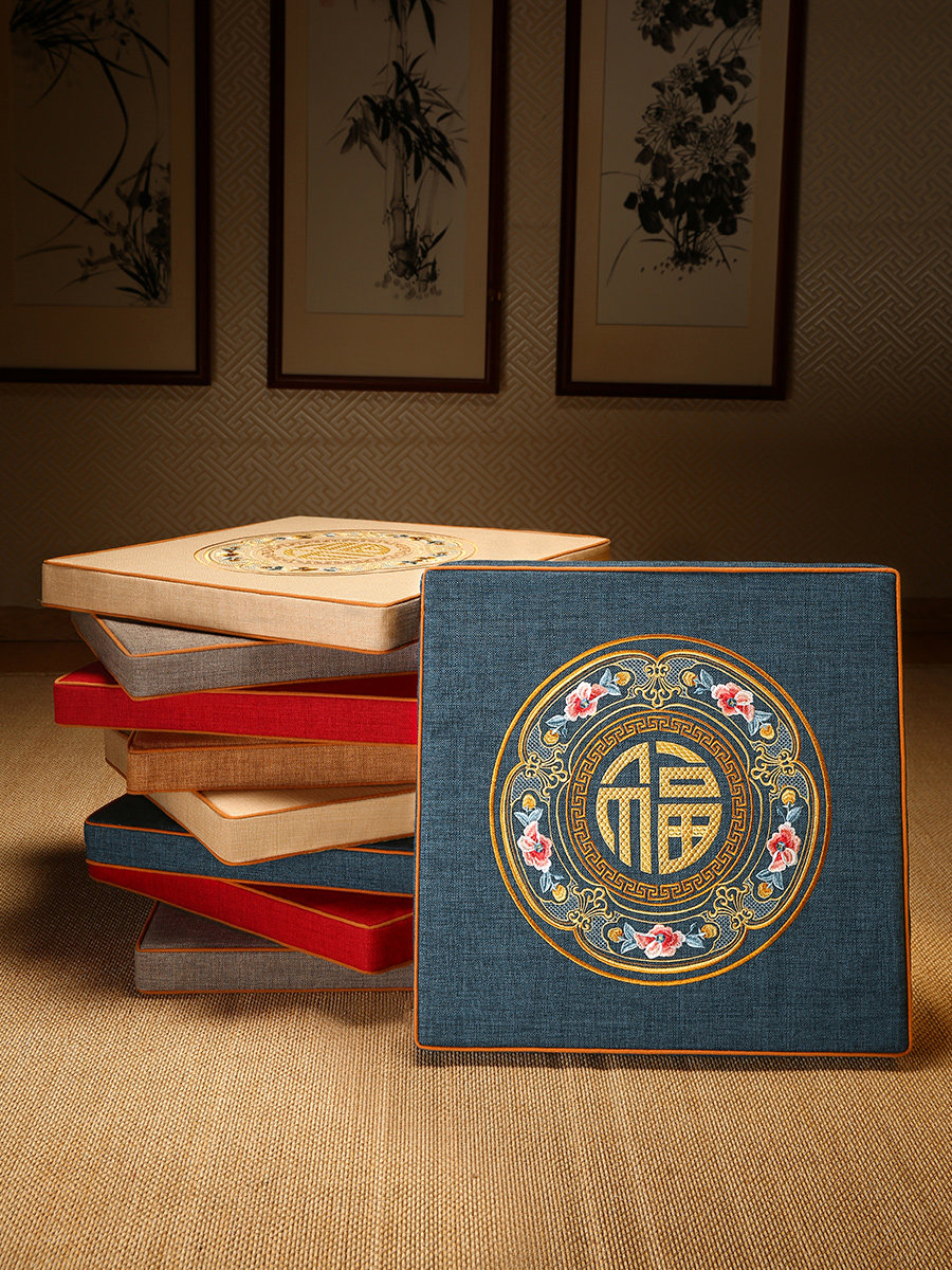 中式红木椅子乳胶坐垫高档实木沙发座垫圈椅太师椅茶桌椅垫子定制