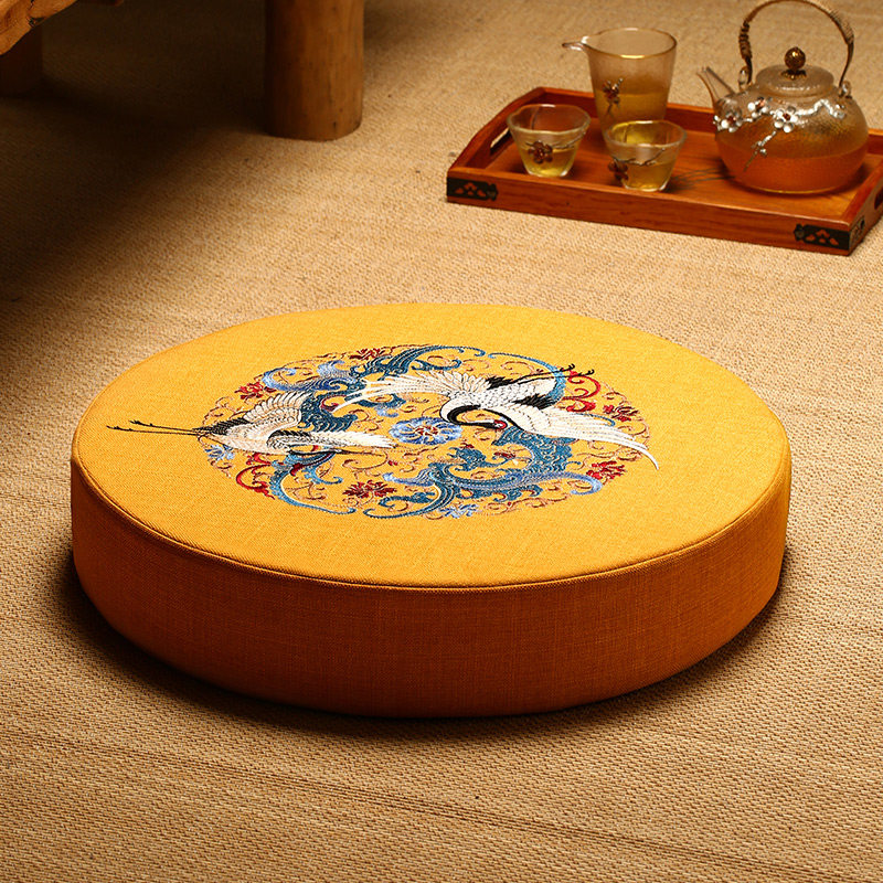 跪垫拜垫打坐禅修垫道家佛家跪拜垫家用圆形蒲团加厚拜佛垫子定制