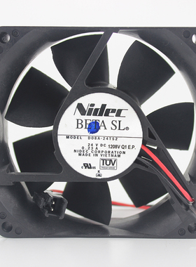 D08A-24TS2 原装Nidec 8025 DC24V 0.23A 轴流 变频器风扇