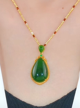 天然玛瑙玉髓吊坠女款银项链子