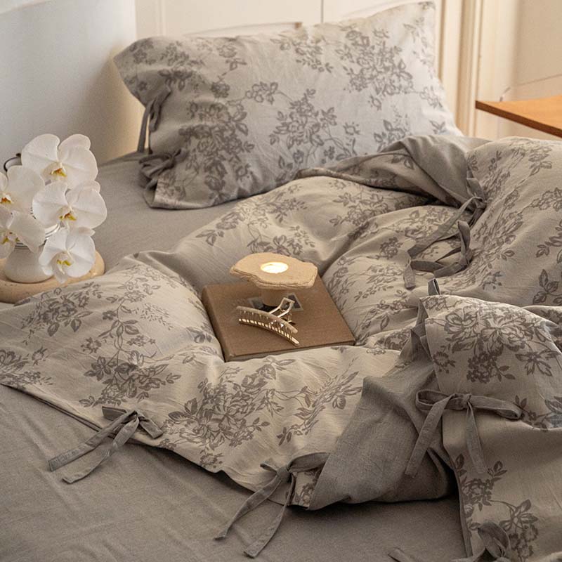 复古美拉德风A类双层纱四件套纯棉全棉床单床笠被套2026新款床品,床上用品,床品套件/四件套/多件套,淘宝优惠券,粉丝福利购,淘宝优惠卷