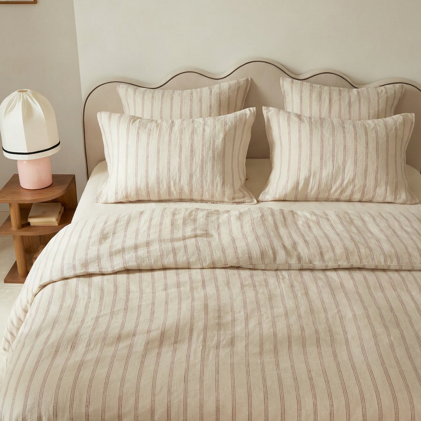 色织提花全棉亚麻四件套2026新款纯棉床单被套简约日式棉麻床品,床上用品,床品套件/四件套/多件套,淘宝优惠券,粉丝福利购,淘宝优惠卷