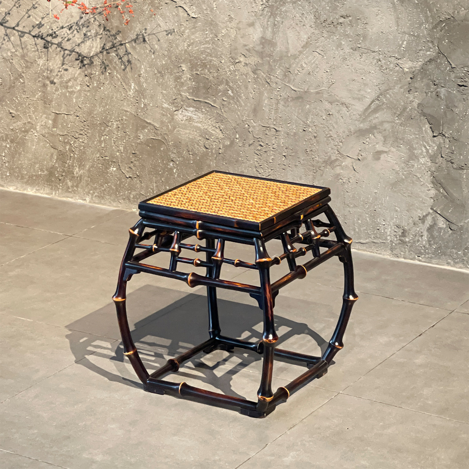 个秀鼓凳（筇竹）竹老表手工圆竹仿古明式茶凳中式鼓墩古典梳妆凳,住宅家具,鼓墩/绣墩,淘宝优惠券,粉丝福利购,淘宝优惠卷