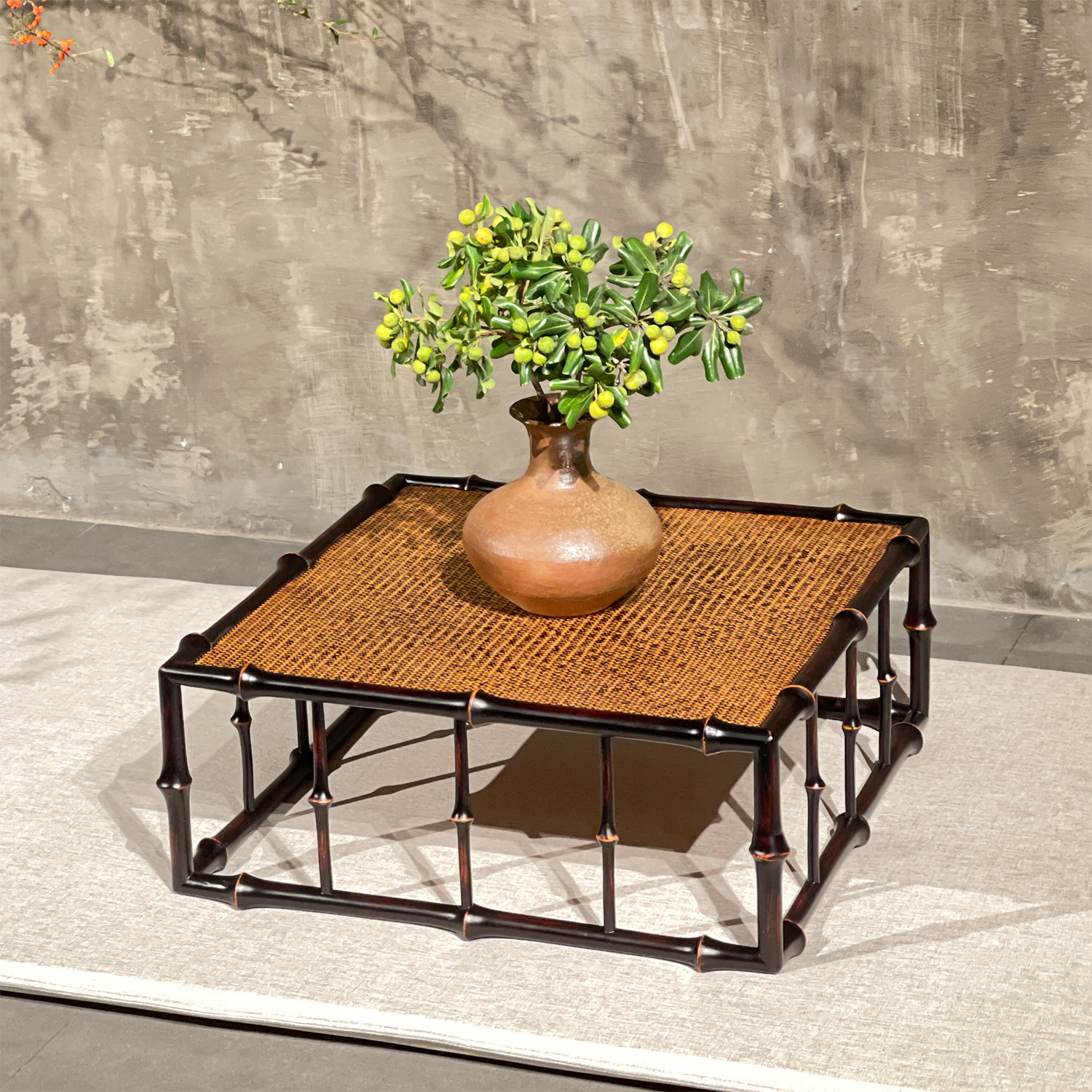 明式小茶台（筇竹）竹老表手工圆竹仿古小茶桌茶具收纳中式小炕几,住宅家具,家用茶台/茶桌,淘宝优惠券,粉丝福利购,淘宝优惠卷