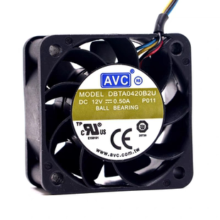 0.50A AVC 12V 4020 4线PWM温控高转速散热风扇 DBTA0420B2U