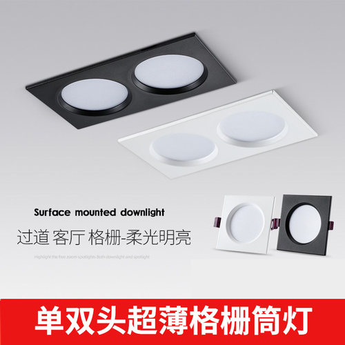 双头筒灯客厅过道玄关led天花灯