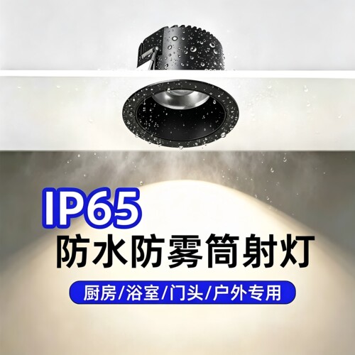 IP65防水防眩嵌入式LED筒灯户外