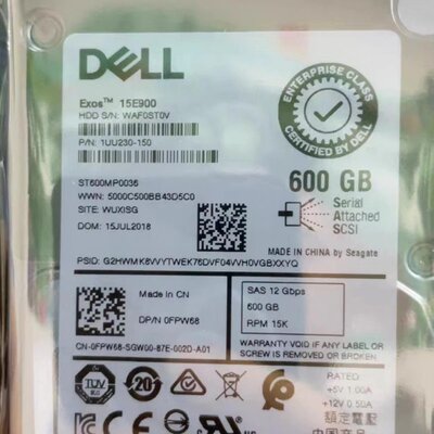 Dell 0FPW68 600G 15K SAS 2.(议价）