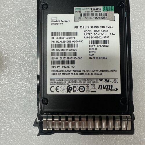 原包 HPE/ 960G PM1733 U.3 SSD(议价）