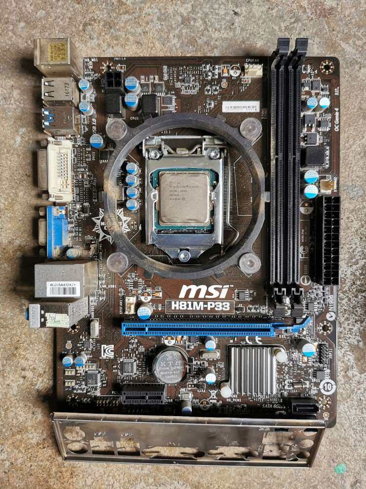 拆机微星H81+i54430S功能正常板U一起便宜处