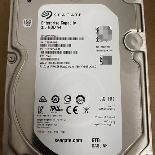 希捷 6TB ST6000NM0034 SAS 服务器硬盘(议价）